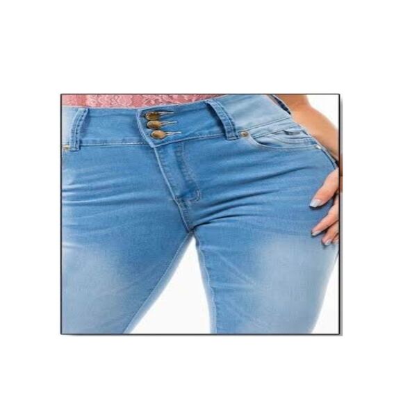 WAIST 31 INCHES SIZE 11 FLARE JEANS STRETCH DENIM PUSH UP 11-3 CTP1201 SZ11 - Picture 7 of 11